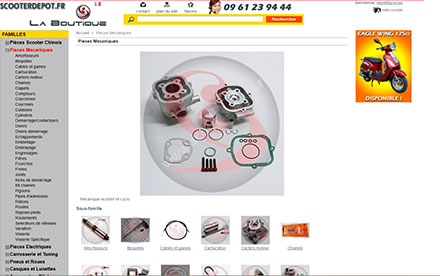 Site Internet LA BOUTIQUE DE SCOOTER DEPOT (shop.scooterdepot.fr)